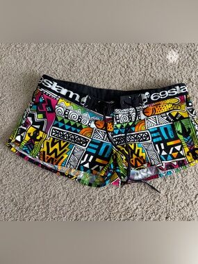 Vibrant Multi-Color Patterned Swim/Board Shorts